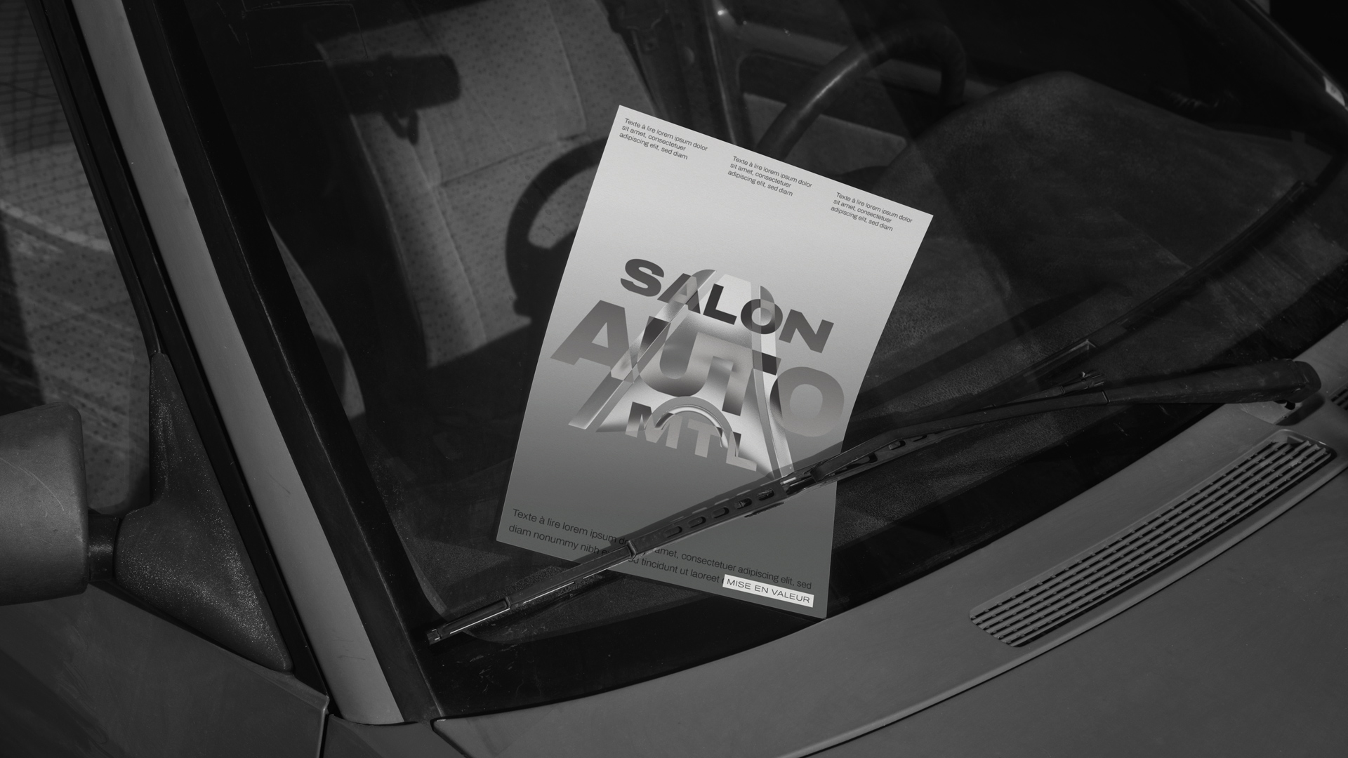 ffiches du Salon de l’Auto de Montréal illustrant l’évolution de la palette graphique de 2025 à 2027